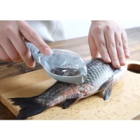 Fish Skin Brush Scraping Fishing Scale Brush Graters Fast Remove Fish Knife Cleaning Peeler Scaler Scraper kitchen Cooking Tool
