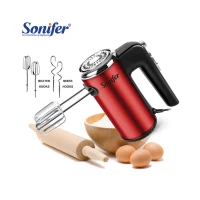 Sonifer Electric Whisk 5-Speed Ultra Power Hand-Held Baking Mixer,Red,400W