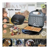 SOKANY 22x21x6cm Waffle Maker Pancake Maker Mini Waffle Iron Machine Electric Cake Maker For Pancakes Cookies Non Stick Coating