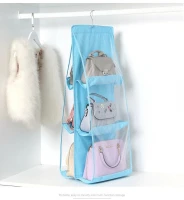 6 Pockets Folding Hanging Bag 3 Layers Folding Shelf Bag, Closet Hanger
