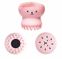 Facial Cleansing Soft Brushes Silicone Cute Octopus Facial Cleanser