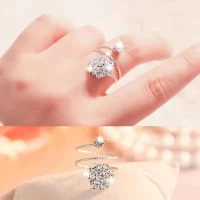 Korean Rhinestone Style Women's Gold Ring Jewelry Ring Titanium Ring