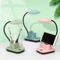 USB Rechargeable Energy Saving LED Desk Lamp Touch White and Warm Light Dimming Setting Table Lamp for Children Reading Study