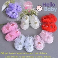 Soft Sole First Walkers Girl Shoes Anti-slip Shoes for Party Wedding Baby Girls Crib Flower Shoes