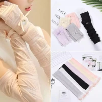 Soft Summer Cooling Outdoor Sports Sun Protection Fingerless Glove
